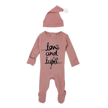 Pink Love & Light Footed Romper & Cap Set-Pajamas-Loved Baby-6-9 M-bluebird baby & kids