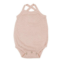 Pointelle Crossback Bodysuit-Bodysuits-Loved Baby-3-6 M-Mermaid Pink-bluebird baby & kids