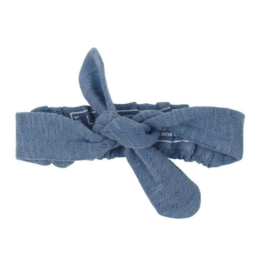 Pool Organic Pointelle Tie Headband-Headbands-Loved Baby-0-6 M-bluebird baby & kids