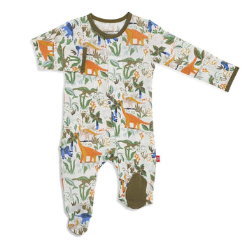 Raptor Round Your Finger Magnetic Modal Footed Pajama-Pajamas-Magnetic Me-Newborn-bluebird baby & kids