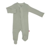 Sea Foam Magnetic Modal Footed Pajama-Pajamas-Magnetic Me-Newborn-bluebird baby & kids