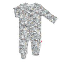 We Built This City Modal Magnetic Footie-Pajamas-Magnetic Me-0-3 M-bluebird baby & kids
