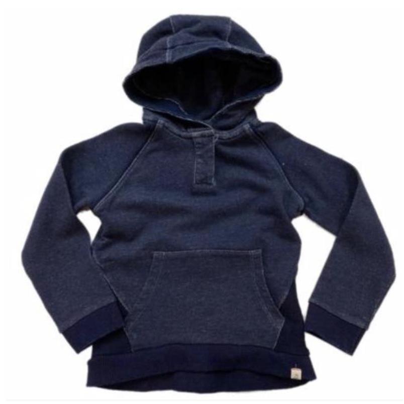 Navy Vintage Wash Hooded Top-Hooded Sweatshirt-Me & Henry-6-12 M-bluebird baby & kids