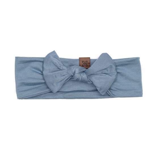 Knotted Bow-Hair Accessories-Papillon Bebe-Dusk-0-3 M-bluebird baby & kids