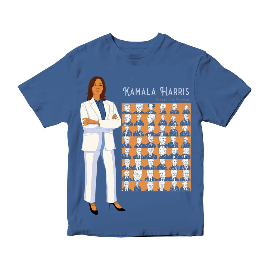 Kamala Harris Short Sleeve Trailblazer Tee-Tops & Tees-Piccolina Kids-2-bluebird baby & kids