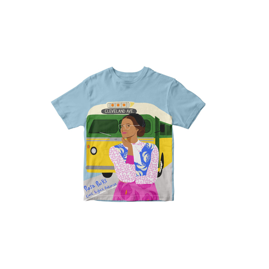 Rosa Parks Short Sleeve Trailblazer Tee-Tops & Tees-Piccolina Kids-2-bluebird baby & kids