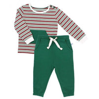 Peppermint Stripe Jogger Set-Clothing Set-RuggedButts-6-12 M-bluebird baby & kids