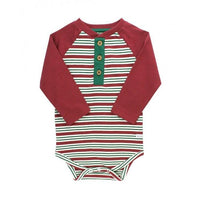 Peppermint Stripe Raglan Henley Bodysuit-Bodysuits-RuggedButts-6-12 M-bluebird baby & kids