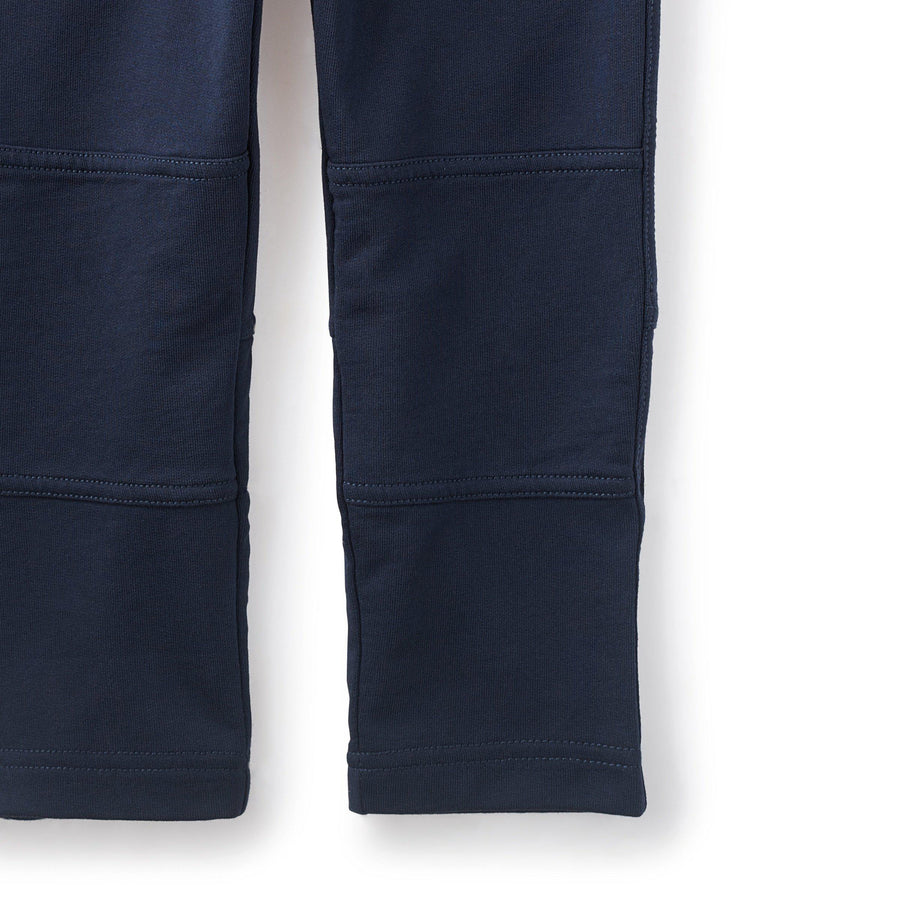 Heritage Blue Playwear Pants-Bottoms-Tea Collection-2-bluebird baby & kids