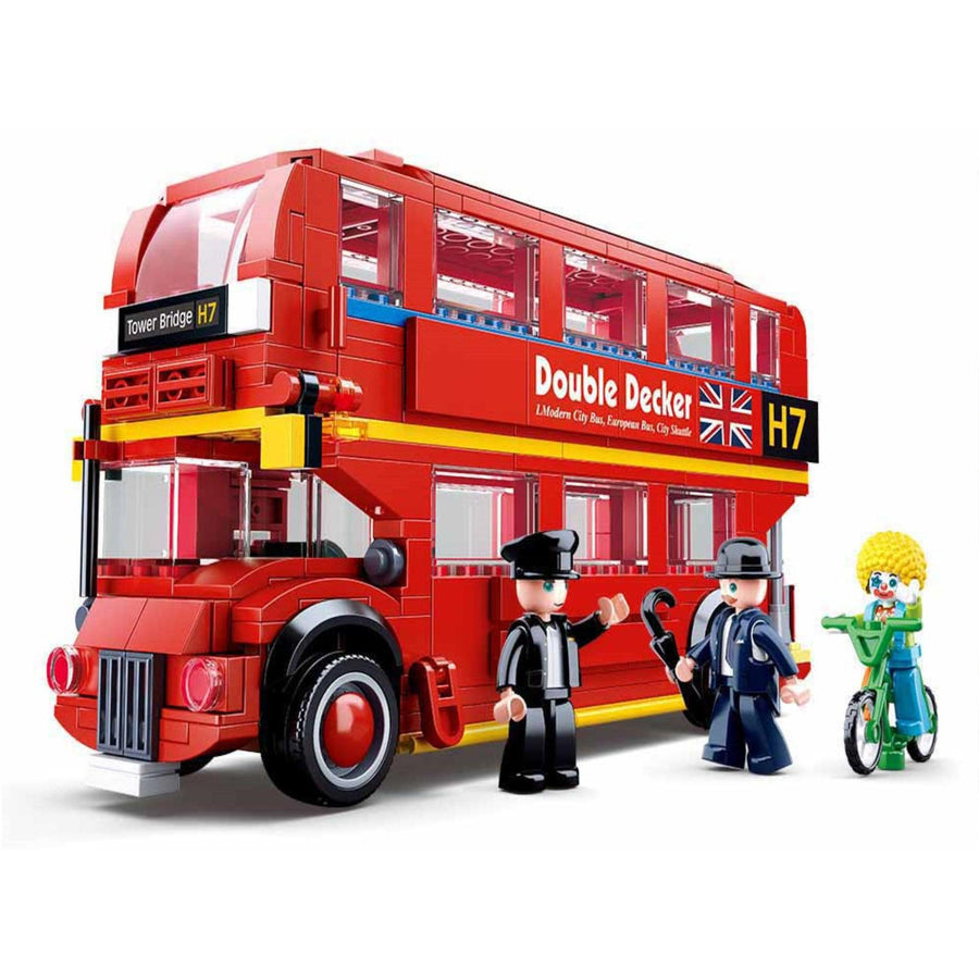 Model Bricks London Double Decker Bus Building Brick Kit-Building Toys-Texas Toy Distribution-bluebird baby & kids