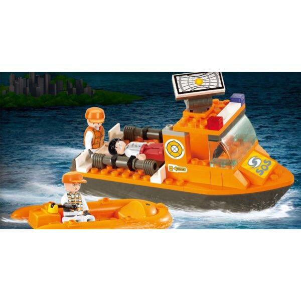 SOS First Aid Rescue Boat Building Brick Kit-Building Toys-Texas Toy Distribution-bluebird baby & kids