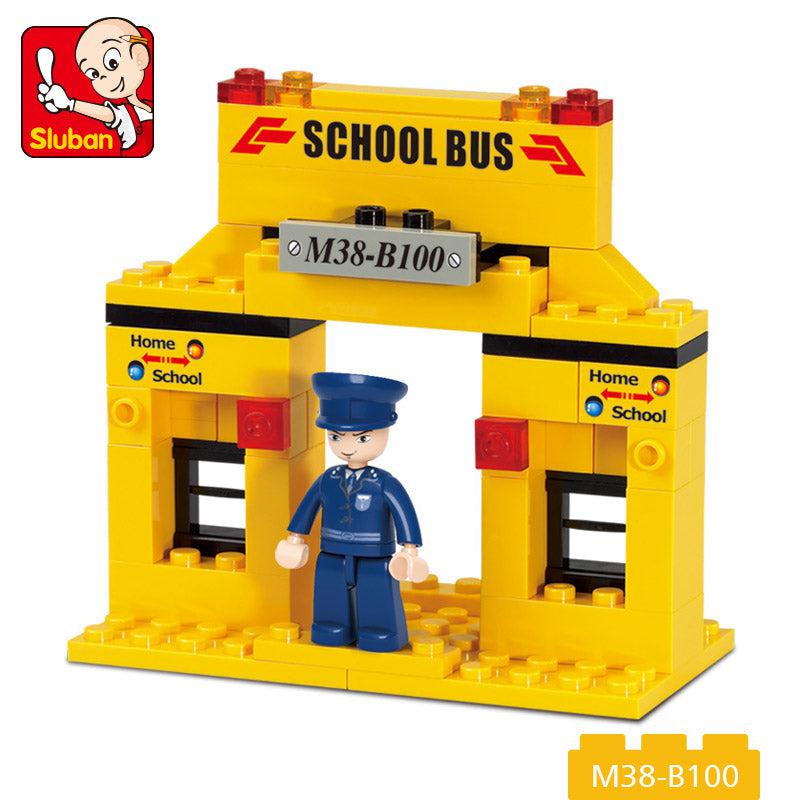 Small School Bus Building Brick Kit-Building Toys-Texas Toy Distribution-bluebird baby & kids