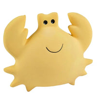 Crab - Natural Organic Rubber Teether, Rattle & Bath Toy-Teethers-Tikiri Toys LLC-Yellow-bluebird baby & kids