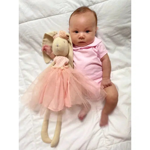 Marcella the Bunny - Ballerina in Pink Toile Skirt-Stuffed Animals-Tikiri Toys LLC-bluebird baby & kids