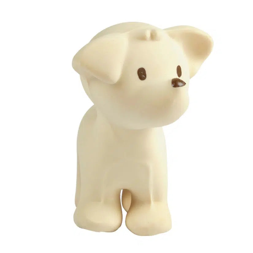 Puppy - Natural Organic Rubber Teether, Rattle & Bath Toy-Teethers-Tikiri Toys LLC-Tan-bluebird baby & kids