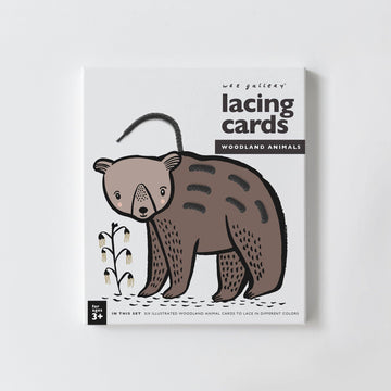 Lacing Cards - Woodland Animals-Arts & Crafts-Wee Gallery-bluebird baby & kids