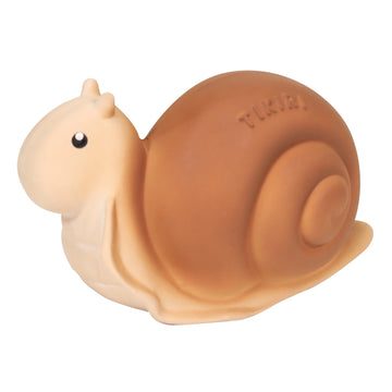 Snail - Natural Organic Rubber Teether, Rattle & Bath Toy